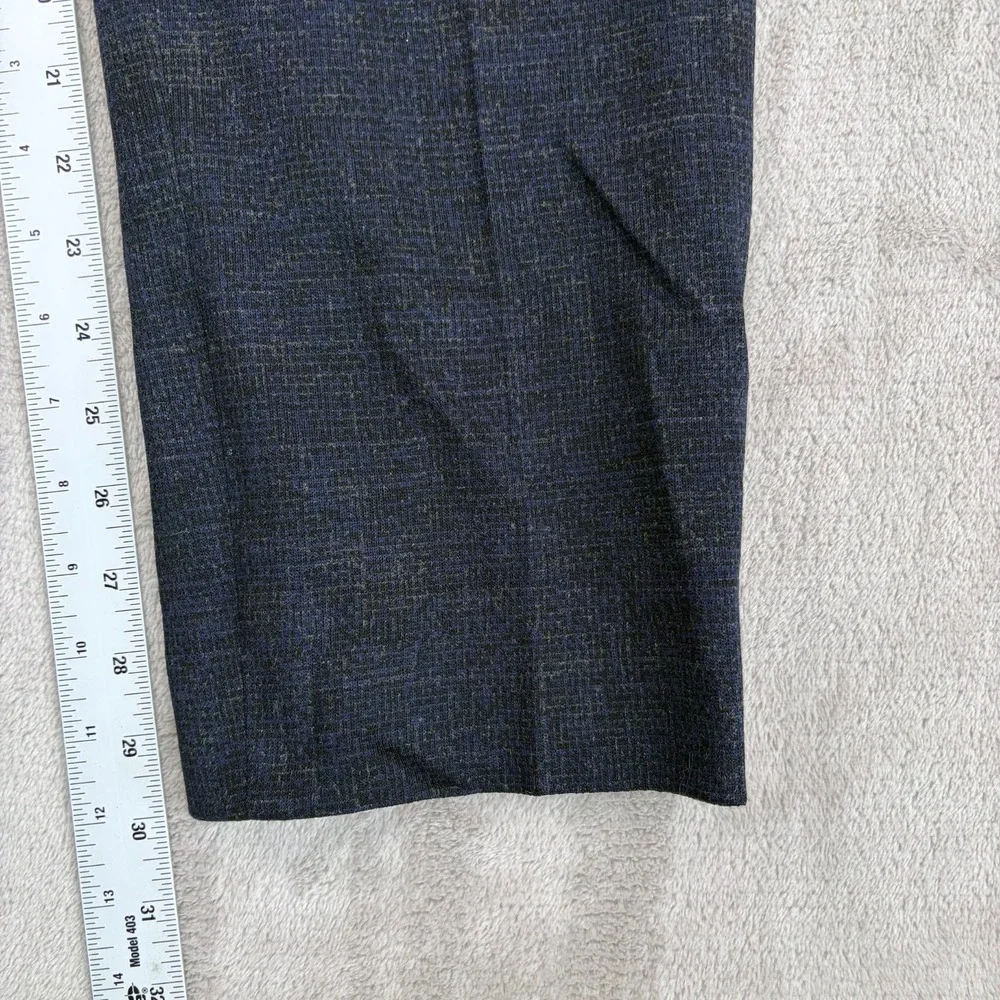 John Varvatos Virgin Wool Blend Trouser Pants Men 34x30 Blue Grey Pattern Italy‎
